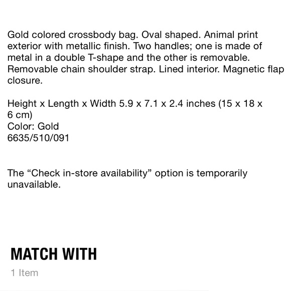 Zara metallic animal print oval crossbody bag - Picture 13 of 13